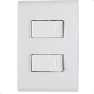 INTERRUPTOR 02 SIMPLES 2X4 BRANCO TRAMONTINA LIZ