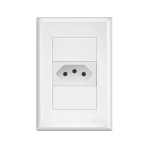 TOMADA 2X4 C/PLACA 20A 2P+T BRANCA FAME EVIDENCE