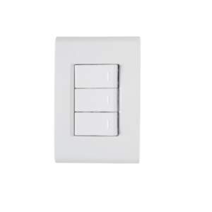 INTERRUPTOR 03 SIMPLES 2X4 BRANCO TRAMONTINA LIZ