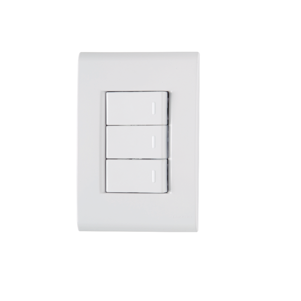 INTERRUPTOR 03 SIMPLES 2X4 BRANCO TRAMONTINA LIZ