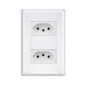 TOMADA DUPLA 2X4 C/PLACA 10A BRANCA FAME EVIDENCE