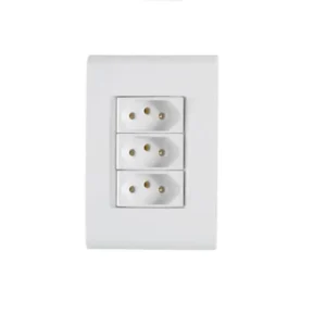 TOMADA TRIPLA 2X4 C/PLACA 10A BRANCA TRAMONTINA LIZ