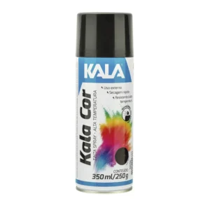 TINTA SPRAY PRETO BRILHANTE ALTA TEMPERATURA 6X350 KALA