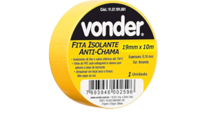 FITA ISOLANTE AMARELA 10MTS X 19MM VONDER