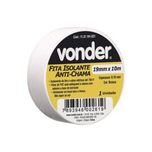 FITA ISOLANTE BRANCA 10MTS X 19MM VONDER
