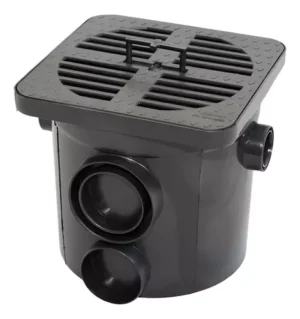 CAIXA PASSAGEM PLUVIAL SIFONADA Mallton PRETA 10 Lts