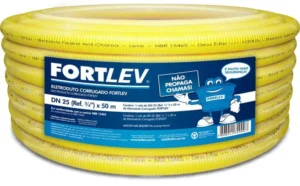 MANGUEIRA CORRUGADA ( CANDUITE ) AMARELO FORTLEV 3/4 “  50 Mts