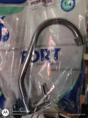 TORNEIRA PIA COZINHA PAREDE BICA MÓVEL INOX Fort Metais