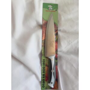 FACA INOX P/COZINHA CABO Pto/Bco Idea 8″