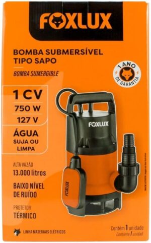 BOMBA SUBMERSA SAPO 1 CV / 750 Wts FOXLUX 127 V