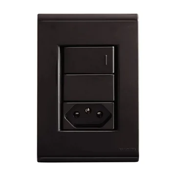 INTERRUPTOR 01 SIMPLES + 01 TOMADA 2X4 10A GRAFITE TRAMONTINA LIZ