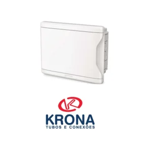 QUADRO P/DISJUNTOR PVC EMBUTIR KRONA 03 PT / 04 BCO