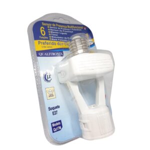 SENSOR PRESENÇA TETO/LÂMPADA QUALITRONIX MULTIFUNCIONAL