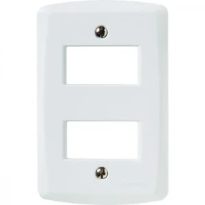 PLACA 2X4 C/02 POSTOS AFASTADOS BRANCA TRAMONTINA LUX