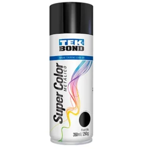 TINTA SPRAY PRETO METÁLICO 6X350 TEKBOND