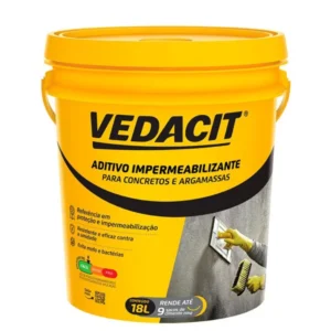 VEDACIT 18 Lts : ADITIVO IMPERMEABILIZANTE PARA ARGAMASSA E CONCRETO