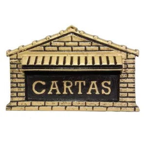 CAIXA CORREIO MURO CURTA METALICA COLONIAL DOURADO