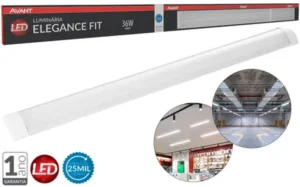 LUMINARIA FIT RETANGULAR LED 100CM SOBREPOR 36W 6500K AVANTI