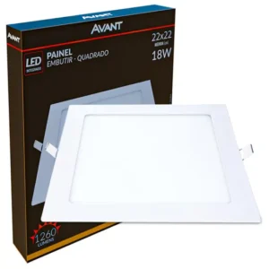LUMINARIA LED QUADRADA EMBUTIR 18W 6500K AVANTI