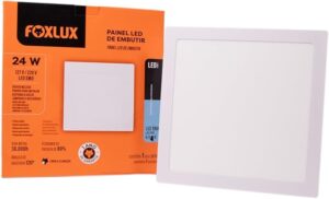 LUMINARIA LED QUADRADA EMBUTIR 24W 6500K FOXLUX