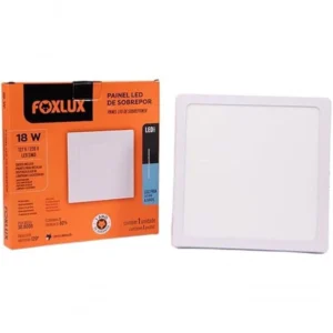 LUMINARIA LED QUADRADA SOBREPOR 18W 6500K FOXLUX