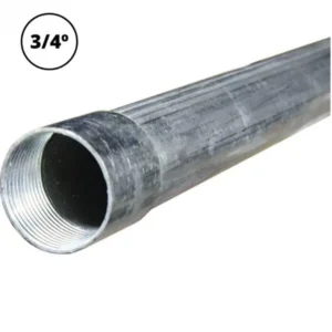 TUBO ELETRODUTO GALVANIZADO LEVE 3/4"  3MT PERFIL LIDER