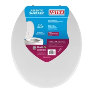 ASSENTO SANITARIO OVAL ALMOFADADO BRANCO SLIM ASTRA