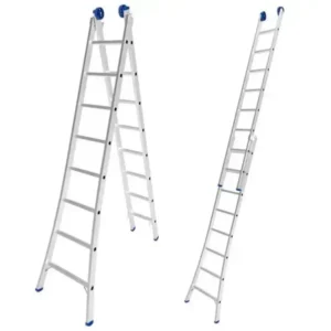 ESCADA ALUMINIO ABRE/ESTENDE 08 X 16  DEGRAUS ( 2,53MT x 4,21MT )  MOR