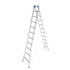 ESCADA ALUMINIO ABRE/ESTENDE 10 X 20 DEGRAUS ( 3,09MT x 5,05MT )  MOR