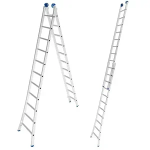 ESCADA ALUMINIO ABRE/ESTENDE 11 X 22 DEGRAUS ( 3,37MT x 5,61MT )  MOR