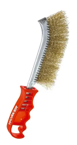 ESCOVA AÇO MANUAL CABO PLASTICO ANATOMICO  WORKER