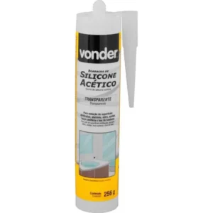 SILICONE ACETICO TRANSPARENTE 256GR VONDER