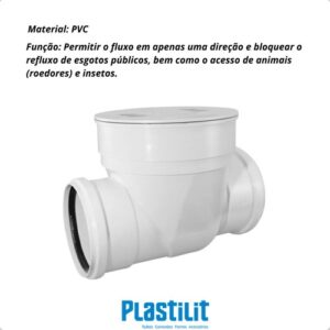 VALVULA RETENÇAO ESGOTO 100MM PLASTILIT